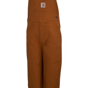 Carhartt Kids' Brown/Tan Duck Canvas Overalls